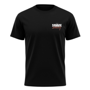 Savage Society 220GSM Fitness T-Shirt – Black pump cover